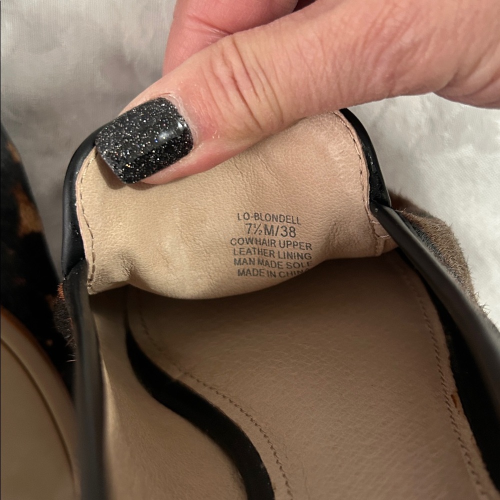Louise et Cie blondell Leopard calf hair women’s Loafers with Tassels sz 7.5M/38 - Picture 8 of 16